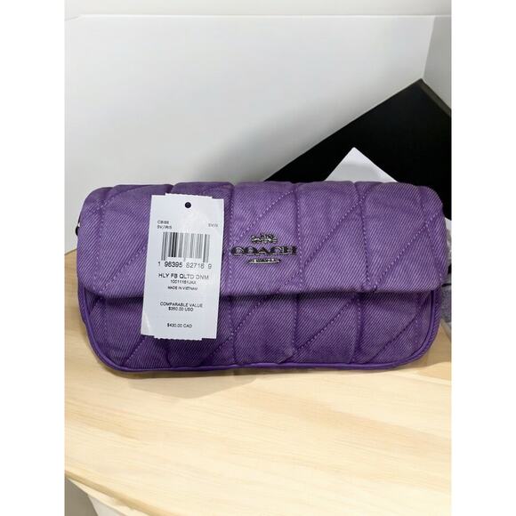 NWT Coach CBI88 Hailey Quilted Flap Bag & CBR13 Slim ID Card Case - Picture 5 of 10